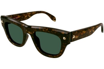 Okulary przeciwsłoneczne Alexander McQueen AM0425S 002 Kwadratowe Havana