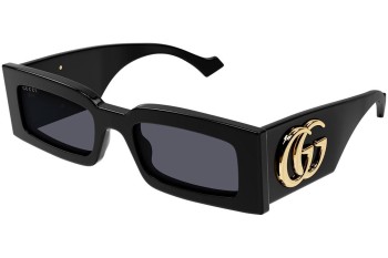 Okulary przeciwsłoneczne Gucci GG1425S 001 Prostokątne Czarne