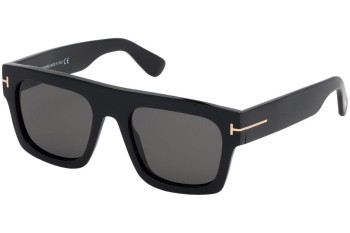 Okulary przeciwsłoneczne Tom Ford Fausto FT0711 01A Flat Top Czarne