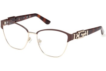 Okulary korekcyjne Guess GU2984 050 Browline Brązowe