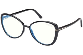 Okulary korekcyjne Tom Ford FT5907-B 001 Kocie oczy Czarne