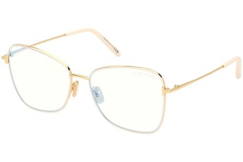 Briller Tom Ford FT5906-B 025 Cat Eye Beige