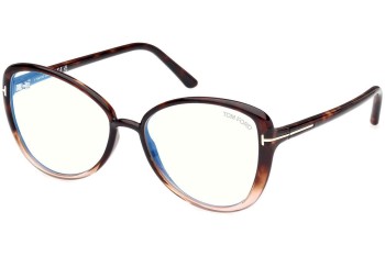 Okulary korekcyjne Tom Ford FT5907-B 056 Kocie oczy Havana