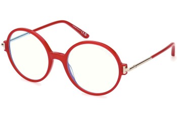 Okulary korekcyjne Tom Ford FT5914-B 066 Okrągłe Czerwone