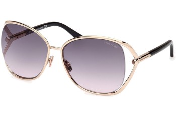 Solbriller Tom Ford Marta FT1091 28B Rund Guld