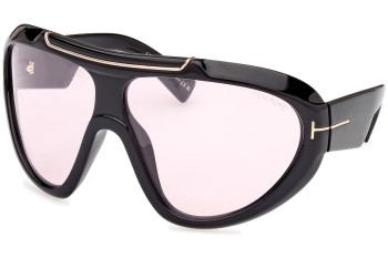 Solglasögon Tom Ford Linden FT1094 01Y Enkel Lins | Shield Svart