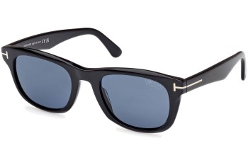 Слънчеви очила Tom Ford Kendel FT1076 01M Polarized Квадратни Черна