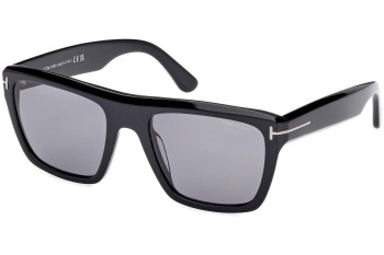 Okulary przeciwsłoneczne Tom Ford Alberto FT1077-N 01D Polarized Kwadratowe Czarne