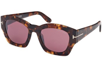 Solbriller Tom Ford Guilliana FT1083 52T Firkantet Havana