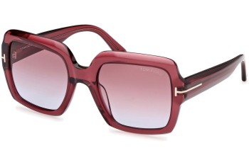 Zonnebril Tom Ford Kaya FT1082 66Y Vierkant Rood