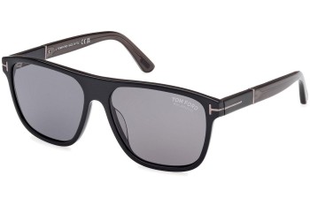 Okulary przeciwsłoneczne Tom Ford Frances FT1081-N 01D Polarized Kwadratowe Czarne