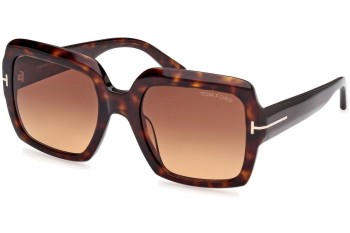 Zonnebril Tom Ford Kaya FT1082 52F Vierkant Havana