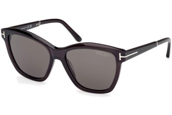 Solbriller Tom Ford Lucia FT1087 05D Polarized Firkantet Sort