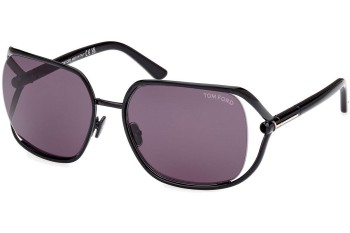 Okulary przeciwsłoneczne Tom Ford Goldie FT1092 01A Kwadratowe Czarne