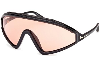 Solbriller Tom Ford Lorna FT1121 01E Enkelt lense | Shield Sort