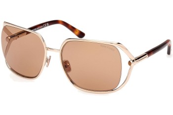 Okulary przeciwsłoneczne Tom Ford Goldie FT1092 28E Kwadratowe Złote