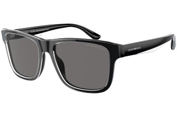 Okulary przeciwsłoneczne Emporio Armani EA4208 605187 Polarized Prostokątne Czarne