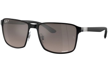 Okulary przeciwsłoneczne Ray-Ban Chromance Collection RB3721CH 186/5J Polarized Kwadratowe Czarne