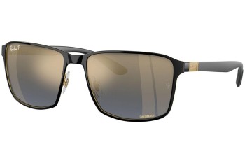 Solbriller Ray-Ban Chromance Collection RB3721CH 187/J0 Polarized Firkantet Sort