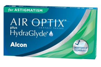 Piilolinssit Kuukausilinssit Air Optix plus HydraGlyde astigmatismia vastaan (6 linssiä)