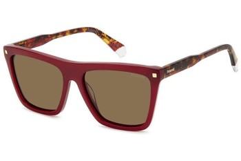 Okulary przeciwsłoneczne Polaroid PLD4164/S/X LHF/SP Polarized Flat Top Czerwone