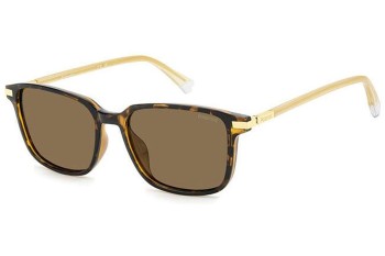 Okulary przeciwsłoneczne Polaroid PLD4169/G/S/X 086/SP Polarized Prostokątne Havana