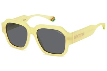 Слънчеви очила Polaroid PLD6212/S/X 40G/M9 Polarized Правоъгълни Жълта