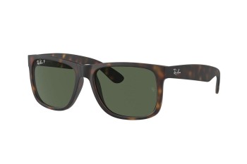 Okulary przeciwsłoneczne Ray-Ban Justin RB4165 865/9A Polarized Kwadratowe Havana