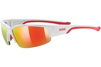 Solbriller uvex sportstyle 215 Matte White / Red S3 Rektangulær Hvid