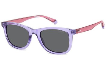 Слънчеви очила Polaroid Junior PLD8060/S 789/M9 Polarized Правоъгълни Виолетова