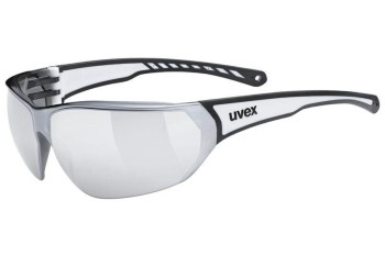 Okulary przeciwsłoneczne uvex sportstyle 204 Black / White S3 Prostokątne Czarne