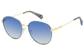 Слънчеви очила Polaroid PLD6215/S/X LKS/Z7 Polarized Заоблени Златна