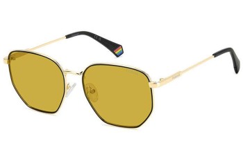 Слънчеви очила Polaroid PLD6214/S/X DYG/MU Polarized Правоъгълни Златна