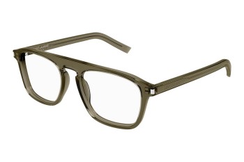 Okulary korekcyjne Saint Laurent SL157 006 Kwadratowe Brązowe