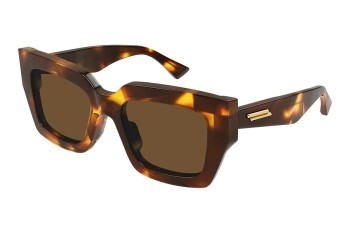 Okulary przeciwsłoneczne Bottega Veneta BV1212S 005 Kwadratowe Havana Okulary przeciwsłoneczne Bottega Veneta BV1212S 005 Kwadratowe Havana