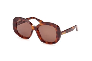 Okulary przeciwsłoneczne Max Mara MM0087 52E Okrągłe Havana