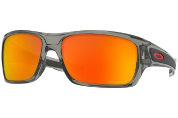 Okulary przeciwsłoneczne Oakley Turbine OO9263-57 PRIZM Polarized Prostokątne Szare