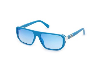 Okulary przeciwsłoneczne Guess GU00124 91X Prostokątne Niebieskie