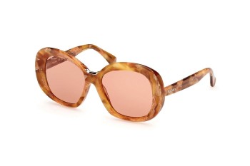 Okulary przeciwsłoneczne Max Mara MM0087 56E Okrągłe Havana