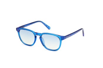 Ochelari de soare Guess GU8293 90X Rotunzi Albaștri