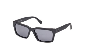 Okulary przeciwsłoneczne Guess GU00121 02D Polarized Prostokątne Czarne