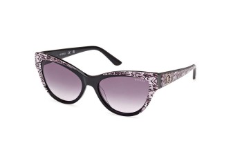 Okulary przeciwsłoneczne Guess GU00112 05B Kocie oczy Czarne