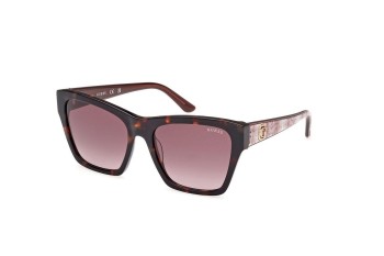 Okulary przeciwsłoneczne Guess GU00113 52F Kwadratowe Havana