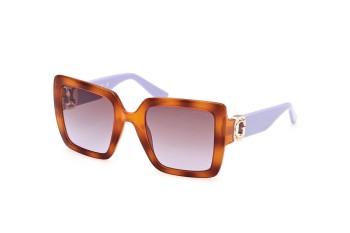 Okulary przeciwsłoneczne Guess GU00103 53Z Kwadratowe Havana