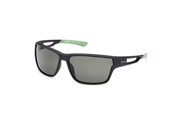 Okulary przeciwsłoneczne Timberland TB00001 02R Polarized Prostokątne Czarne