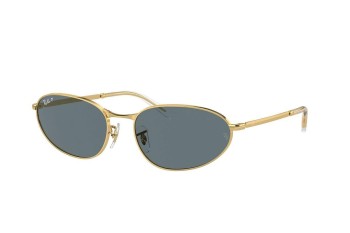 Solbriller Ray-Ban RB3734 001/3R Polarized Oval Guld