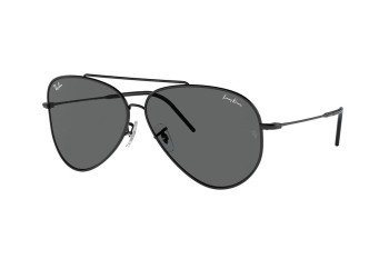 Okulary przeciwsłoneczne Ray-Ban Aviator Reverse x Lenny Kravitz RBR0101S 002/GR Pilotki (Aviator) Czarne