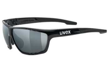 Okulary przeciwsłoneczne uvex sportstyle 706 Black S3 Prostokątne Czarne