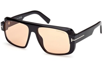 Okulary przeciwsłoneczne Tom Ford FT1101 01E Flat Top Czarne