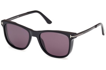 Okulary przeciwsłoneczne Tom Ford FT1104 01A Kwadratowe Czarne